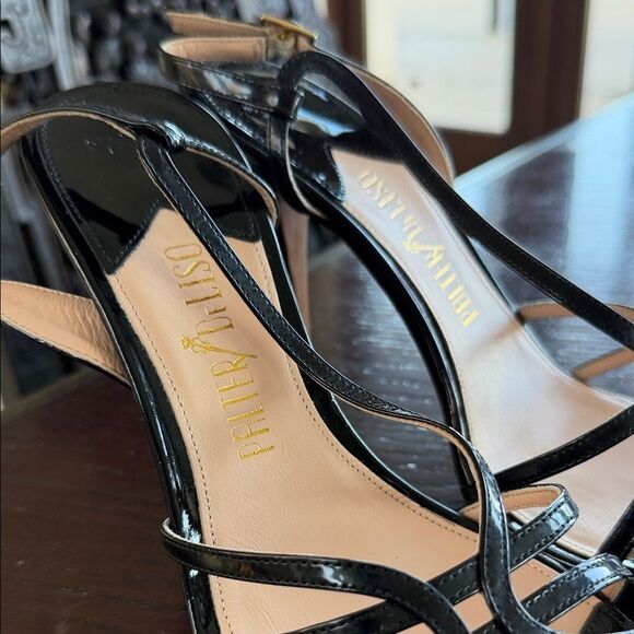 Rene Caovilla | Shoes | Rene Caovilla Black Strappy Heels  Rene Caovilla Black Patent Strappy Heels